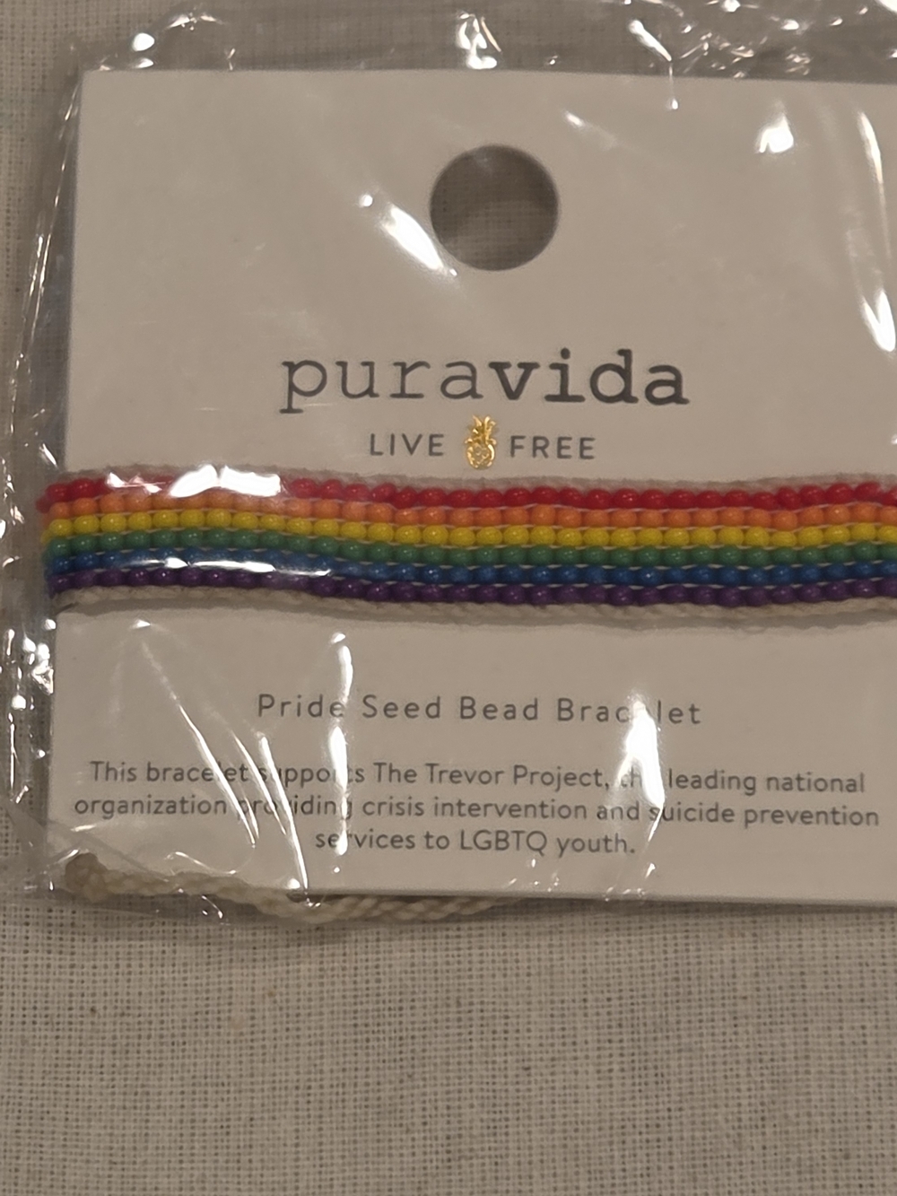 Pura Vida Pride Woven Seed Bead Bracelet